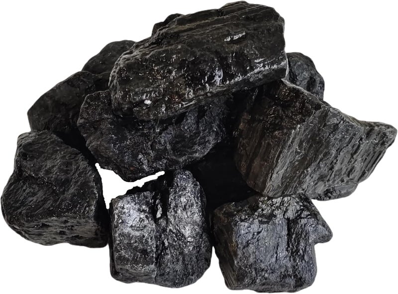 Luckeeper 2 lb Black Tourmaline Bulk Raw Crystals and Healing Stones for Tumbling, Wire Wrapping, Wicca Reiki,Meditation - Image 1